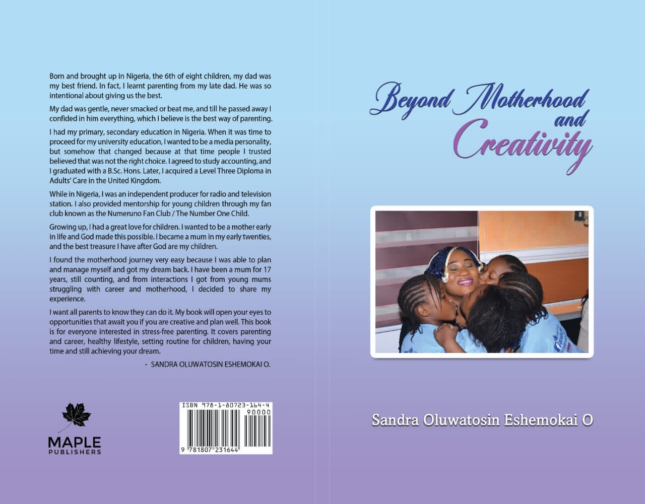 Beyond Motherhood and Creativity — full front and back cover